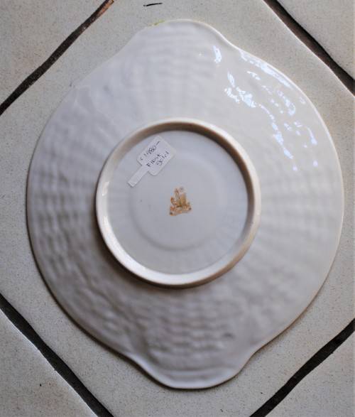 Belleek `Shamrock` Pattern Cake Plate