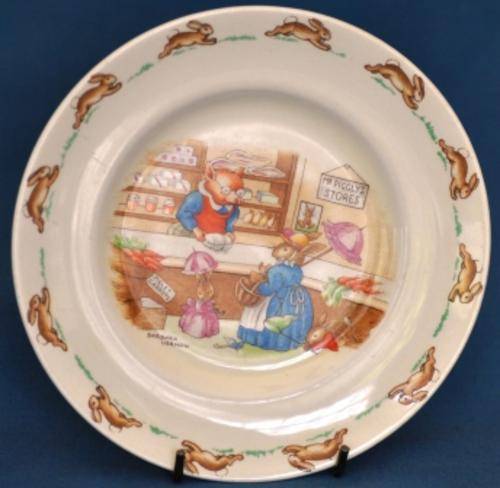 Royal Doulton "Bunnikins" vintage side plate signed Barbara Vernon