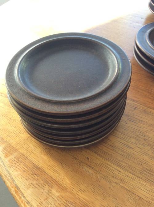 Set of 7 Side Plates - "Ruska" design by Arabia of Finland
