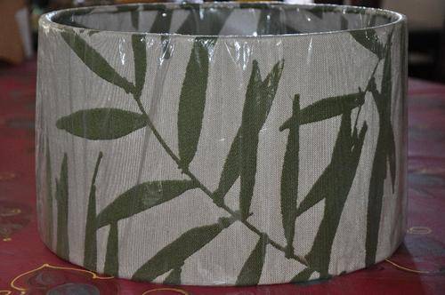 Linen & Bamboo Motif Lamp Shade