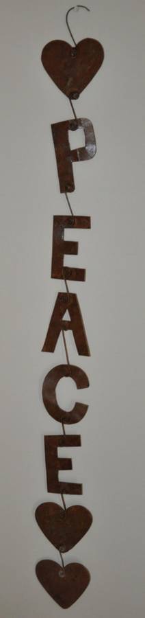 "Rusted" Peace Hanging