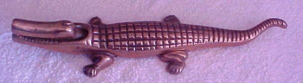 Crocodile Brass Nut Cracker