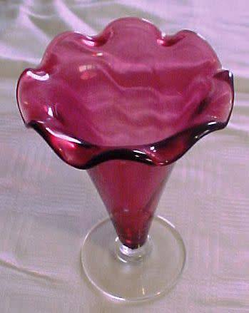 Cranberry Glass Vase