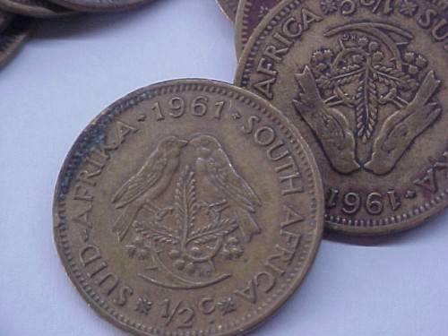 1961  Half Cent Coin x 40 ( One Bid For 40 Coins)