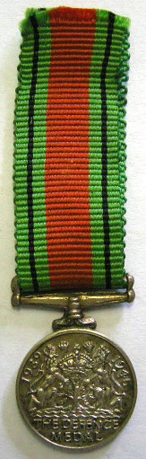 Miniature WWII Defence Medal