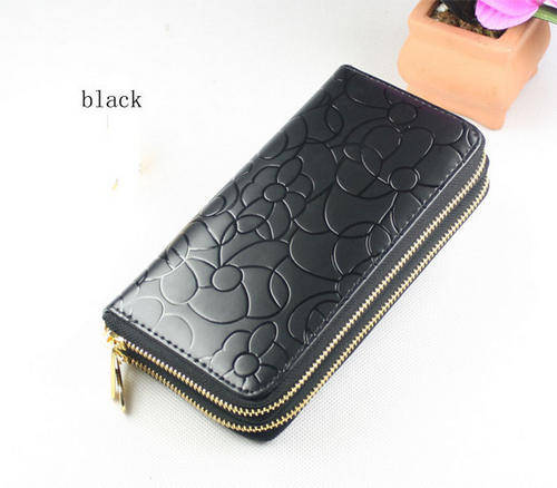 GUCCI BLACK DOUBLE ZIP PURSE