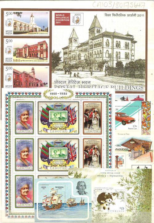 MIXED WORLD  UN MOUNTED MINT MINI SHEETS