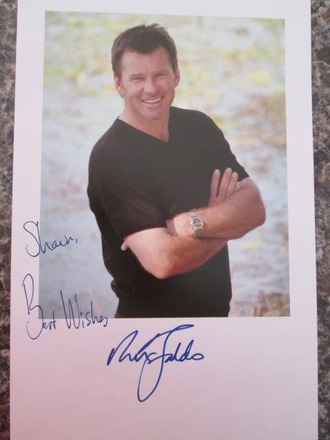 AUTOGRAPHED PHOTO NICK FALDO FAMOUS GOLFER