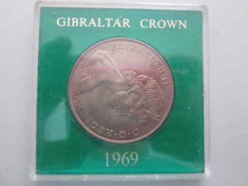 SEALED- QUEEN ELIZABETH GIBRALTAR CROWN 1969 UNCIRCULATED