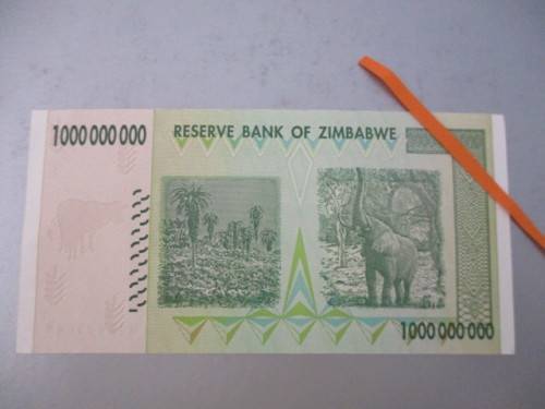 ZIMBABWE UNCIRCULATED BANK NOTE 1000 000 000 AA 5437647