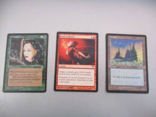 MAGIC THE GATHERING - TRADING CARDS - RARE - FORBIDDEN LORE - & 2 FREE CARDS