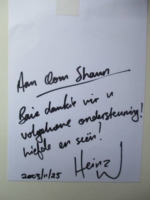 AUTOGRAPHED SIGNED - HEINZ WINCKLER