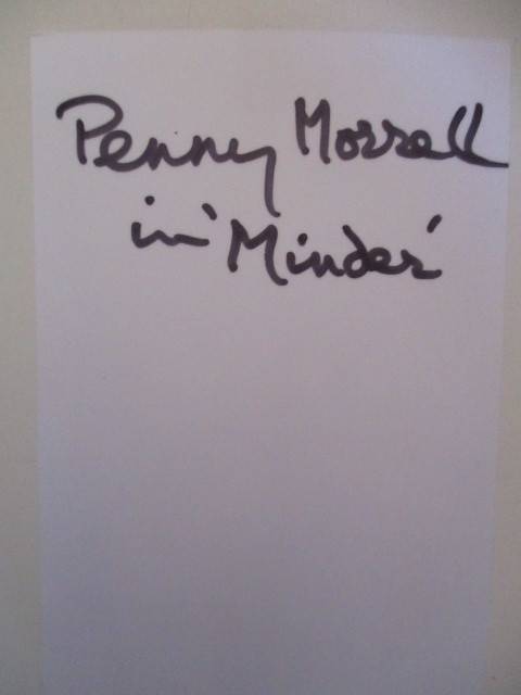 AUTOGRAPHED SIGNED - PENNY MORRELL MINDER POST CARD SIZE