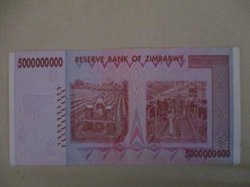 ZIMBABWE - UNCIRCULATED - BANK NOTE - FIVE BILLION DOLLARS AA3320267
