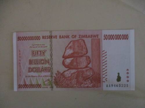 ZIMBABWE - BANK NOTE - FIFTY BILLION - UNCIRCULATED - AA9465221  2008