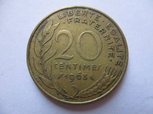 FRANCE 20 CENTIMES - 1963 COIN