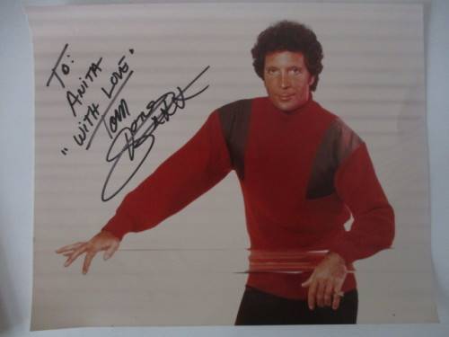 AUTOGRAPHED SIGNED - SIR TOM JONES AND  FREE PHOTO BOTH A4 SIZE