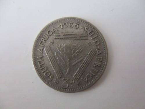 1955 3 PENCE COIN  OR TICKY