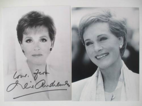 PRINTED AUTOGRAPH AND FREE PHOTOGRAPH JULIE ANDREWS - MARY POPPINS X 2