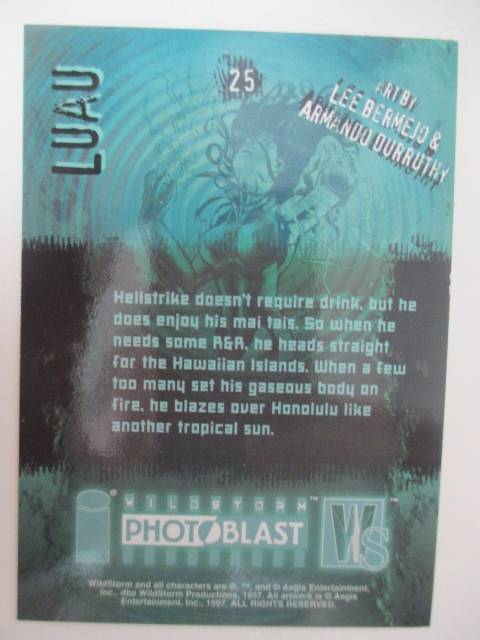 PHOTOBLAST WILD STORM  TRADING CARDS  - LUAU NO. 25