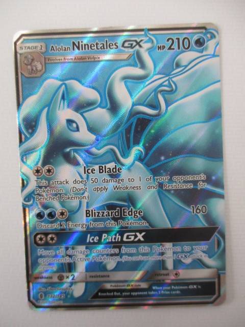 POKEMON ALOLAN NINETALES GX  ICE PATH GX HOLOGRAPHIC FOIL CARD