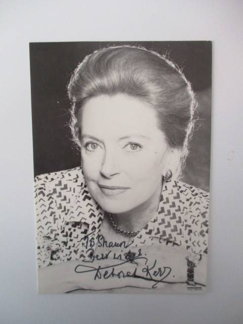AUTOGRAPHED / SIGNED - DEBORAH KERR -  10CM  X 15 CM