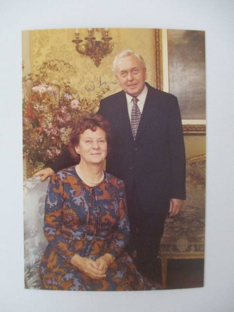 AUTOGRAPHED / SIGNED- SIR HAROLD WILSON AND  LETTER FORMER PRIME MINISTER ENGLAND