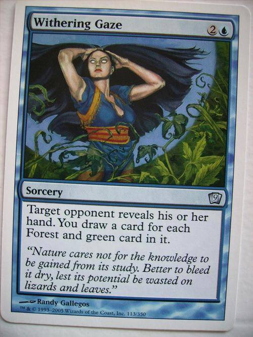 Magic the Gathering Withering Gaze 9th (Uncommin)