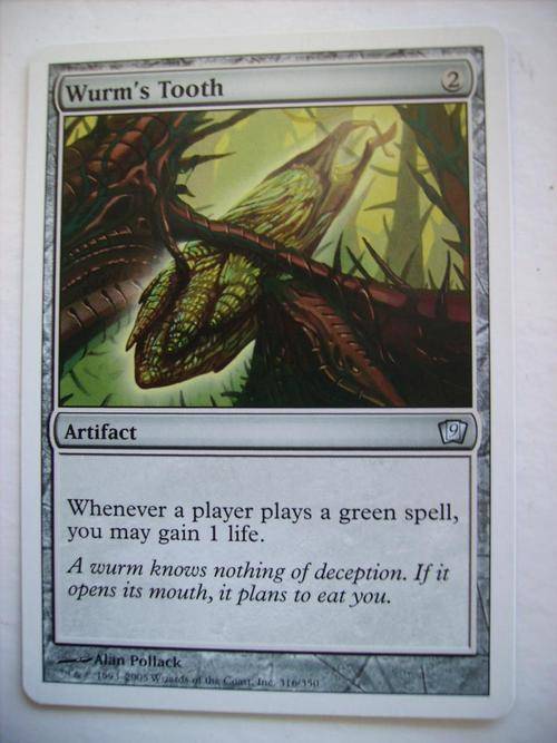 Magic the Gathering Wurm's Tooth M11 bid once for both cards (Uncommin)