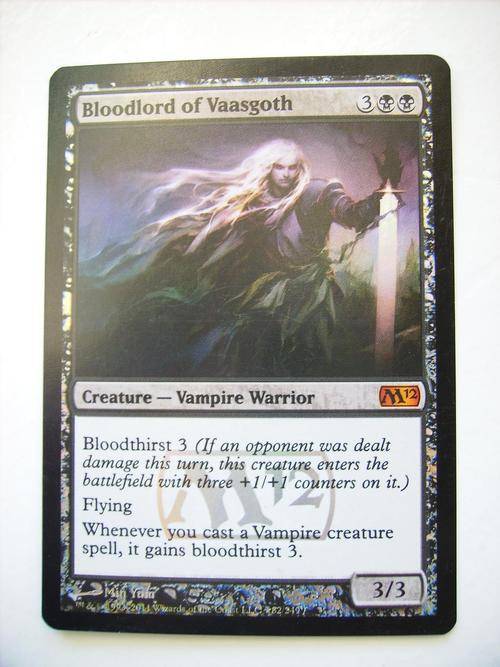 Magic the Gathering Bloodlord of Vaasgoth foil card M12 (Rare)