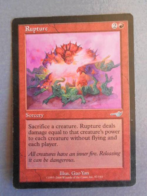 Magic the Gathering Rupture Nemesis (Uncomin) enquire about postage