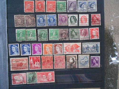 Awsome lot of old Australia stamps previously hinged