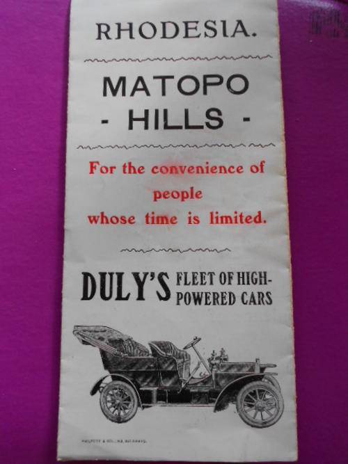 Rhodesia Matopo Hills advertising flyer see more