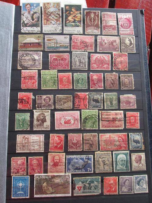 Australia lot of old previously hinged stamps