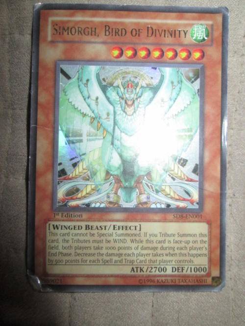 Yu-Gi-Oh played card Simorgh, Bird of Divinity played card enquire about postage