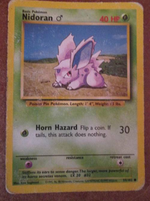 Pokemon played card nidoran
