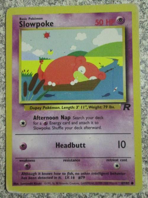 Pokemon Slowpoke played card