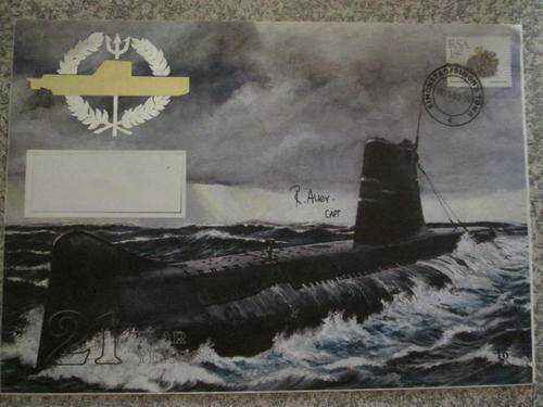 Signed First Day cover from Captain R. Auer  first South African Submarine Captain