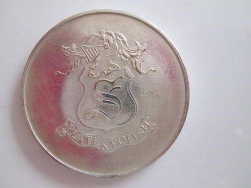 THE SILVER SOLUTION PLATE & POLISH KNIGHT TOKEN/COIN