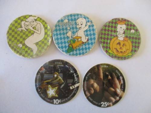 VINTAGE CASPER ZAP CAP TAZOS  AND OTHERS -  5 PIECES