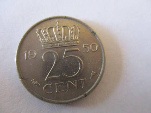 HOLLAND - 25c  COIN - 1950