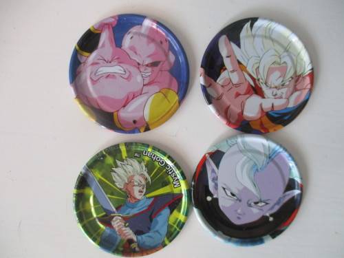 DRAGON BALL - Z LOT OF 4 METAL TAZOS