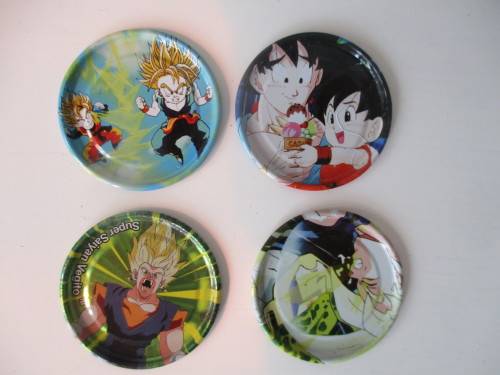 DRAGON BALL - Z LOT OF 4 METAL TAZOS