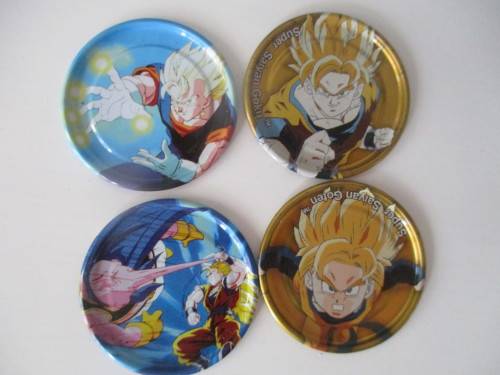 DRAGON BALL - Z LOT OF 4 METAL TAZOS