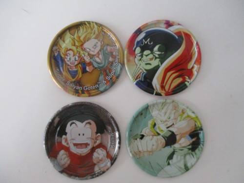 DRAGON BALL - Z LOT OF 4 METAL TAZOS