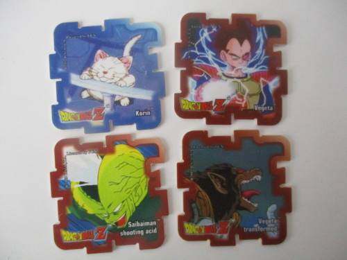 DRAGON BALL Z - LOT OF 4 SUPER CUBE TAZOS