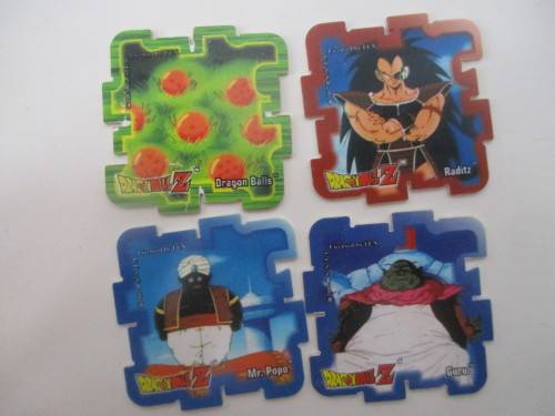 DRAGON BALL Z - LOT OF 4 SUPER CUBE TAZOS