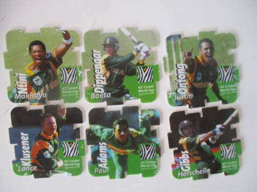 SIMBA HOWZAT  CRICKET  TAZOS 6 PIECES
