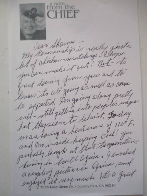 AUTOGRAPHED/ SIGNED - ERNEST BORGNINE HAND  WRITTEN LETTER AND COLLECTOR PHOTO A4 SIZE