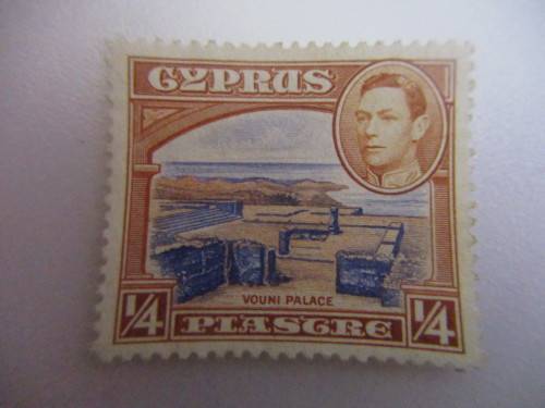 CYPRUS  - UNUSED KING GEORGE  PREVIOUSLY MOUNTED STAMP